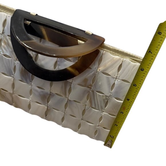 TICO Collection Vintage purse Handmag MOP Mother of Pearl Horn handles handmade - Picture 11 of 11